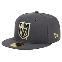 Men's New Era Charcoal Vegas Golden Knights Core 59FIFTY Fitted Hat