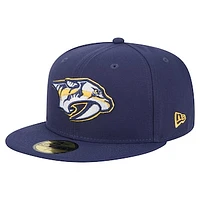 Men's New Era Navy Nashville Predators Core 59FIFTY Fitted Hat