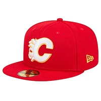 Men's New Era Red Calgary Flames Core 59FIFTY Fitted Hat