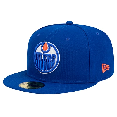 Men's New Era Royal Edmonton Oilers Core 59FIFTY Fitted Hat