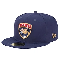 Men's New Era Navy Florida Panthers Core 59FIFTY Fitted Hat