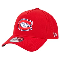 Men's New Era  Red Montreal Canadiens Core A-Frame 9FORTY Adjustable Hat