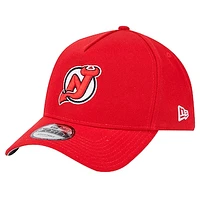 Men's New Era  Red New Jersey Devils Core A-Frame 9FORTY Adjustable Hat