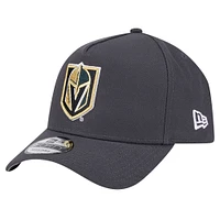 Men's New Era  Gray Vegas Golden Knights Core A-Frame 9FORTY Adjustable Hat