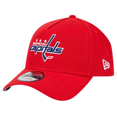 Men's New Era  Red Washington Capitals Core A-Frame 9FORTY Adjustable Hat