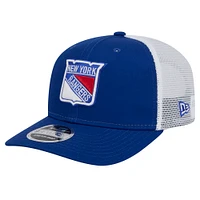 Men's New Era Blue New York Rangers Core Trucker 9SEVENTY Stretch-Snap Hat