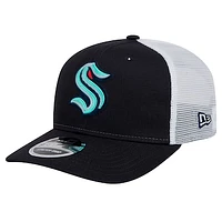 Men's New Era Deep Sea Blue Seattle Kraken Core Trucker 9SEVENTY Stretch-Snap Hat