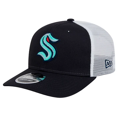 Men's New Era Deep Sea Blue Seattle Kraken Core Trucker 9SEVENTY Stretch-Snap Hat