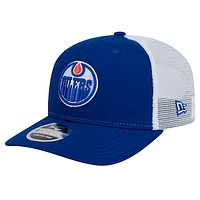 Men's New Era Royal Edmonton Oilers Core Trucker 9SEVENTY Stretch-Snap Hat