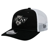 Men's New Era Black Los Angeles Kings Core Trucker 9SEVENTY Stretch-Snap Hat