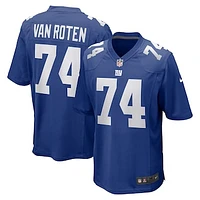 Men's Nike Greg Van Roten  Royal New York Giants Team Game Jersey