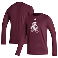 Men's adidas  Maroon Texas A&M Aggies Ol' Sarge Football Long Sleeve T-Shirt