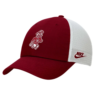 Men's Nike Crimson/White Washington State Cougars Vintage Club Trucker Adjustable Hat