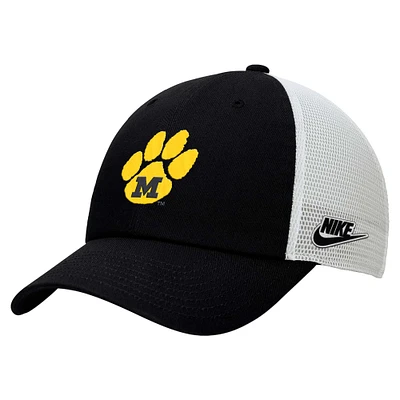 Men's Nike Black/White Missouri Tigers Vintage Club Trucker Adjustable Hat