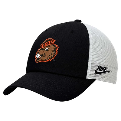 Men's Nike Black/White Oregon State Beavers Vintage Club Trucker Adjustable Hat