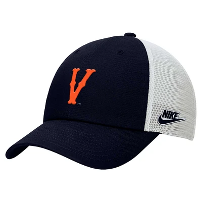 Men's Nike Navy/White Virginia Cavaliers Vintage Club Trucker Adjustable Hat