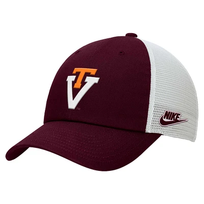 Men's Nike Maroon/White Virginia Tech Hokies Vintage Club Trucker Adjustable Hat