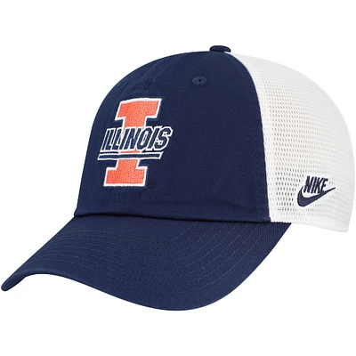 Men's Nike Navy/White Illinois Fighting Illini Vintage Club Trucker Adjustable Hat