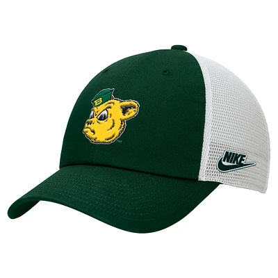 Men's Nike Green/White Baylor Bears Vintage Club Trucker Adjustable Hat