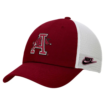 Men's Nike Cardinal/White Arkansas Razorbacks Vintage Club Trucker Adjustable Hat