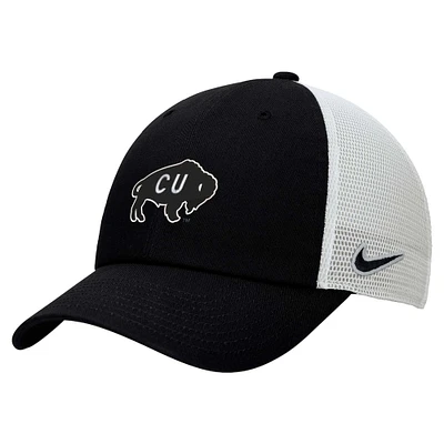 Men's Nike Black/White Colorado Buffaloes Vintage Club Trucker Adjustable Hat