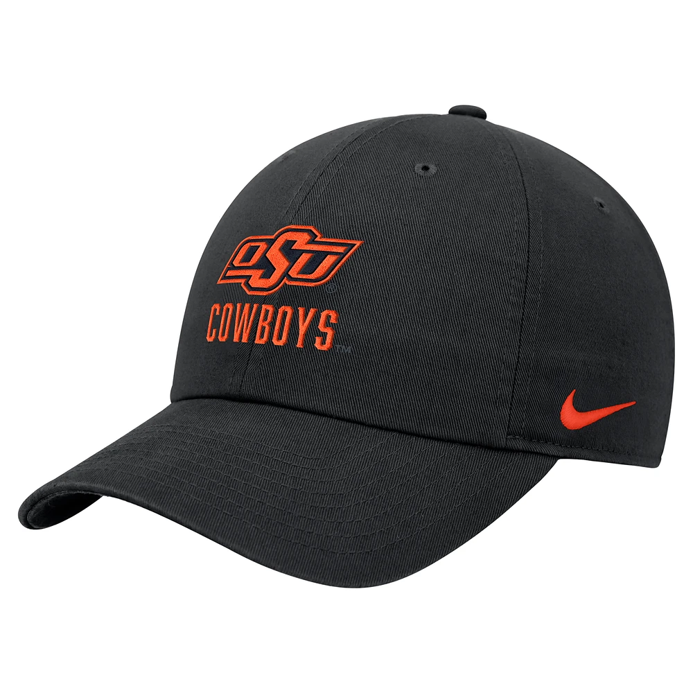 Men's Nike Black Oklahoma State Cowboys Club Adjustable Hat