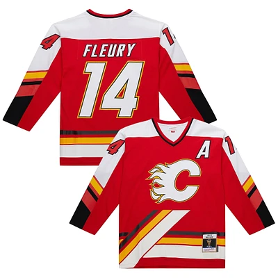 Men's Mitchell & Ness Theoren Fleury Black Calgary Flames 1994/95 Alternate Captain Power Play Throwback Jersey