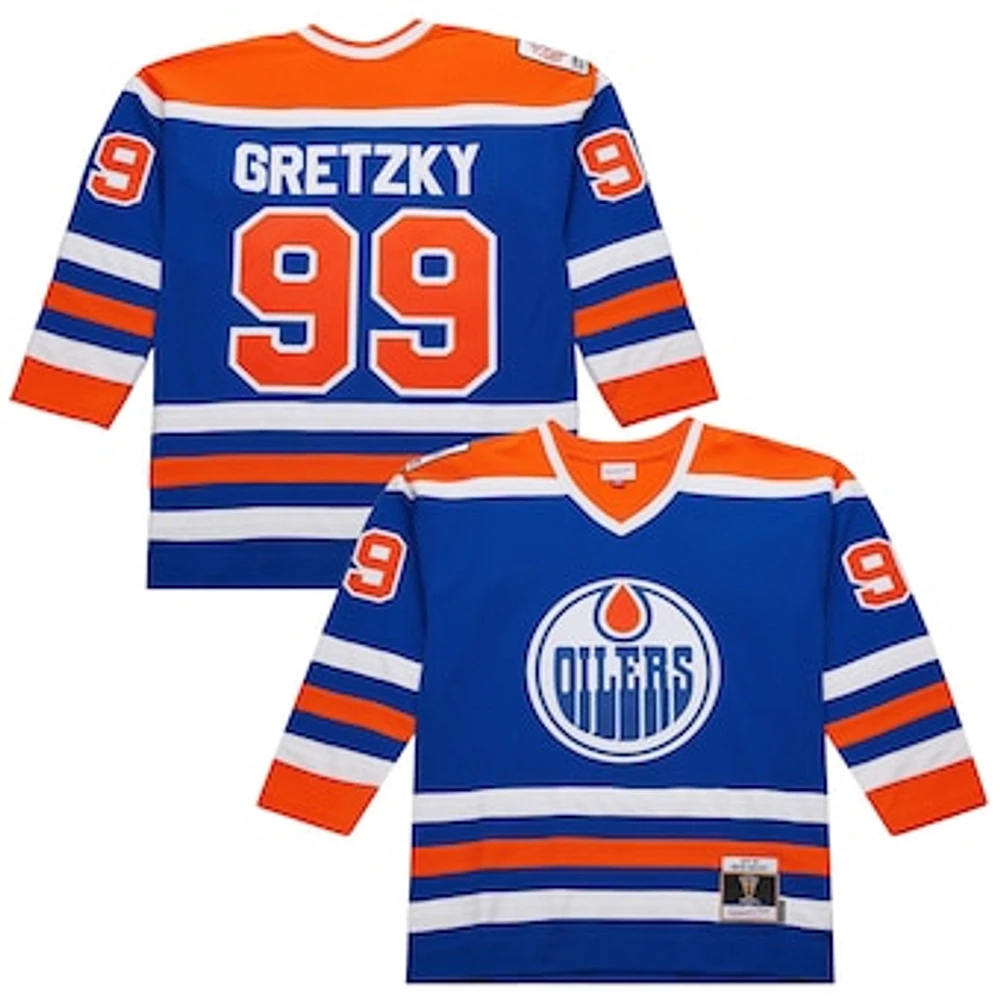 Men's Mitchell & Ness Wayne Gretzky Royal Edmonton Oilers 1979/80 Power Play Throwback Jersey