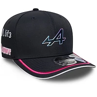 Men's New Era Pierre Gasly Navy Alpine Replica Driver 9SEVENTY Adjustable Hat