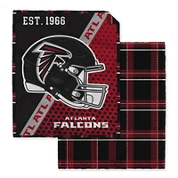 Pegasus  Atlanta Falcons 60" x 80" Gradient Helmet Double-Sided Plaid Sherpa Blanket
