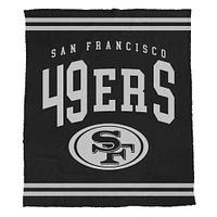 Pegasus  San Francisco 49ers 50" x 60" Midnight Logo Cozy Knit Blanket