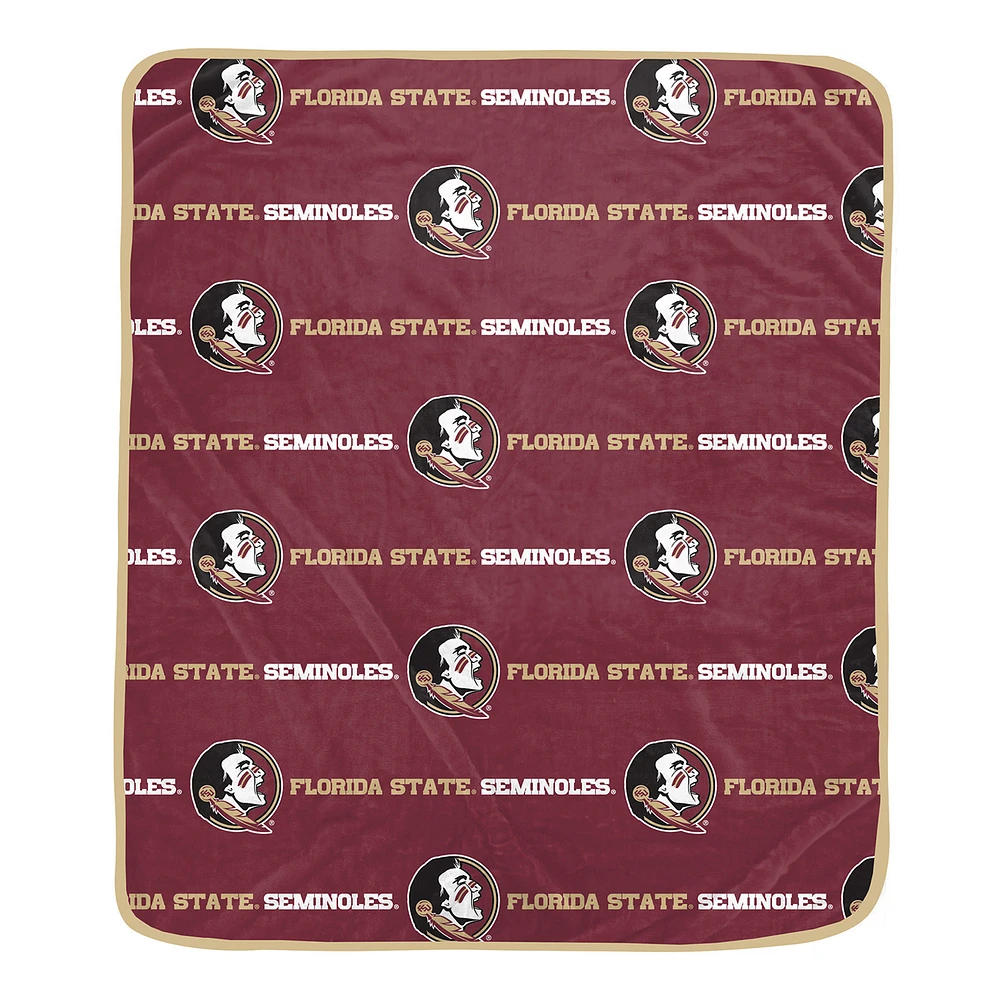 Pegasus Florida State Seminoles 60" x 72" Repeat Logo Wordmark Ultra Soft Blanket