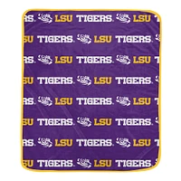 Pegasus LSU Tigers 60" x 72" Repeat Logo Wordmark Ultra Soft Blanket