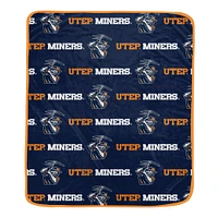 Pegasus UTEP Miners 60" x 72" Repeat Logo Wordmark Ultra Soft Blanket