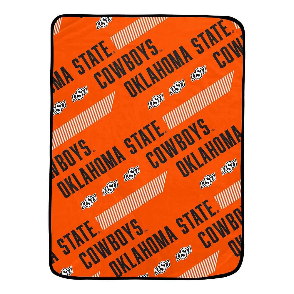 Pegasus Oklahoma State Cowboys 60" x 72" Slanted Half-Stripe Wordmark Ultra Soft Blanket