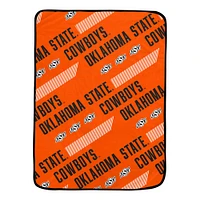 Pegasus Oklahoma State Cowboys 60" x 72" Slanted Half-Stripe Wordmark Ultra Soft Blanket