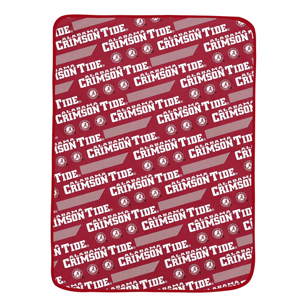 Pegasus Alabama Crimson Tide 60" x 72" Slanted Half-Stripe Wordmark Ultra Soft Blanket