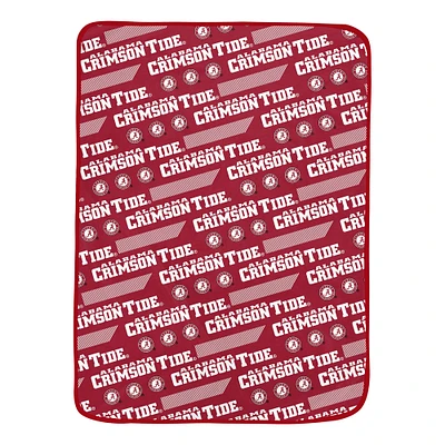 Pegasus Alabama Crimson Tide 60" x 72" Slanted Half-Stripe Wordmark Ultra Soft Blanket