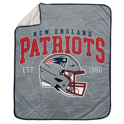 Pegasus New England Patriots 50" x 60" Arch Block Ultra Cozy Sweatshirt Blanket