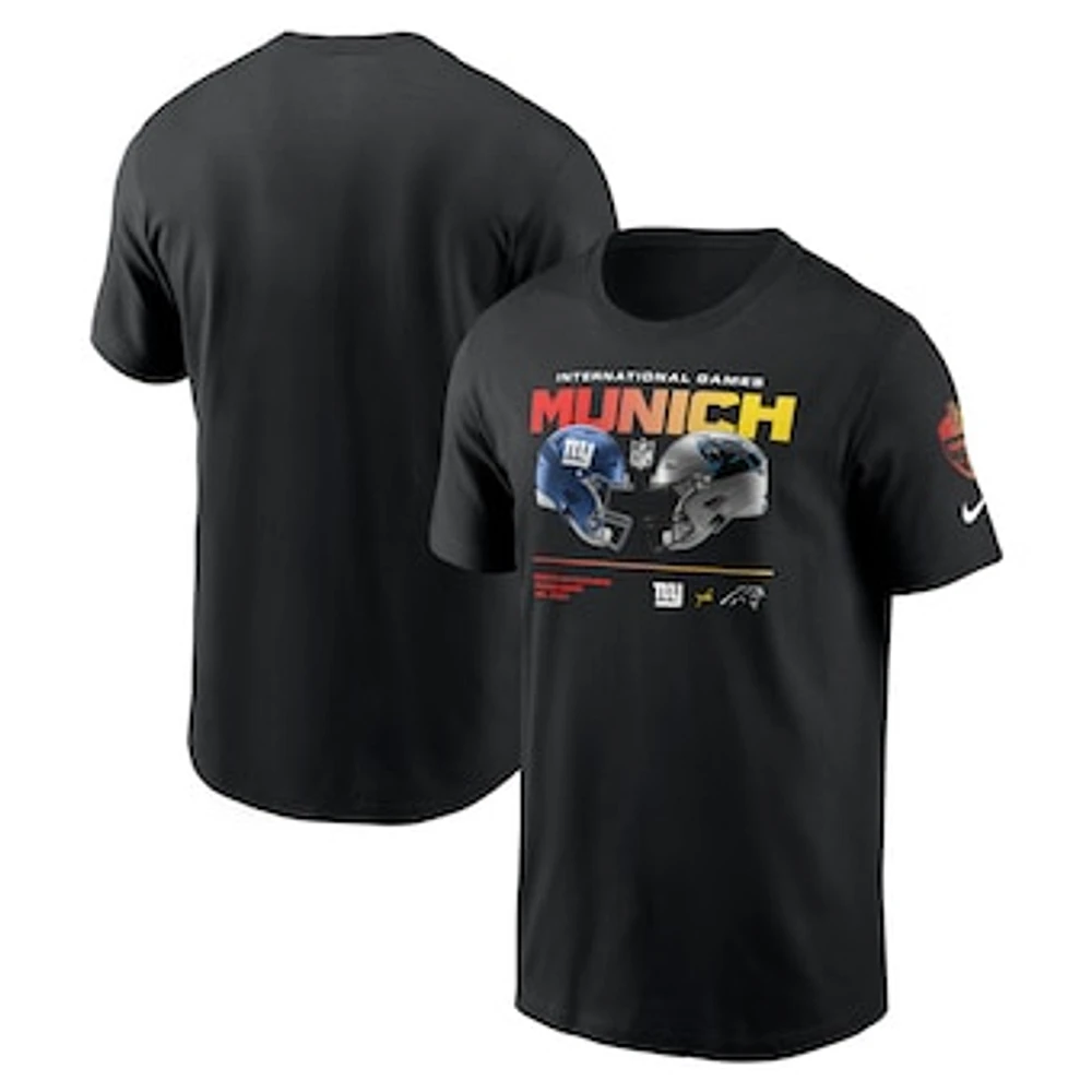 Men's Nike  Black New York Giants vs. Carolina Panthers International Games Munich 2024 T-Shirt