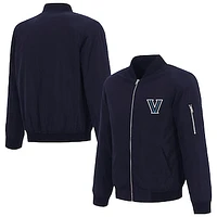 Men's JH Design  Navy Villanova Wildcats Full-Zip Bomber Jacket