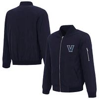 Men's JH Design  Navy Villanova Wildcats Full-Zip Bomber Jacket