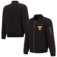 Men's JH Design  Black Tennessee Volunteers Full-Zip Bomber Jacket