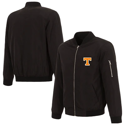 Men's JH Design  Black Tennessee Volunteers Full-Zip Bomber Jacket