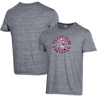 Men's Champion  Gray Texas A&M Aggies Ol' Sarge Football Tri-Blend T-Shirt