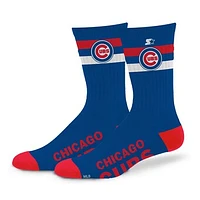 Unisex Starter Chicago Cubs Team Color Two-Stripe Crew Socks