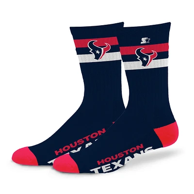 Unisex Starter Houston Texans Team Color Two-Stripe Crew Socks