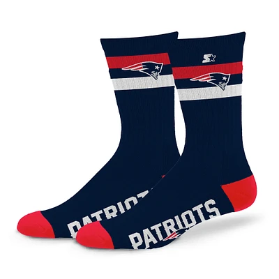 Unisex Starter New England Patriots Team Color Two-Stripe Crew Socks