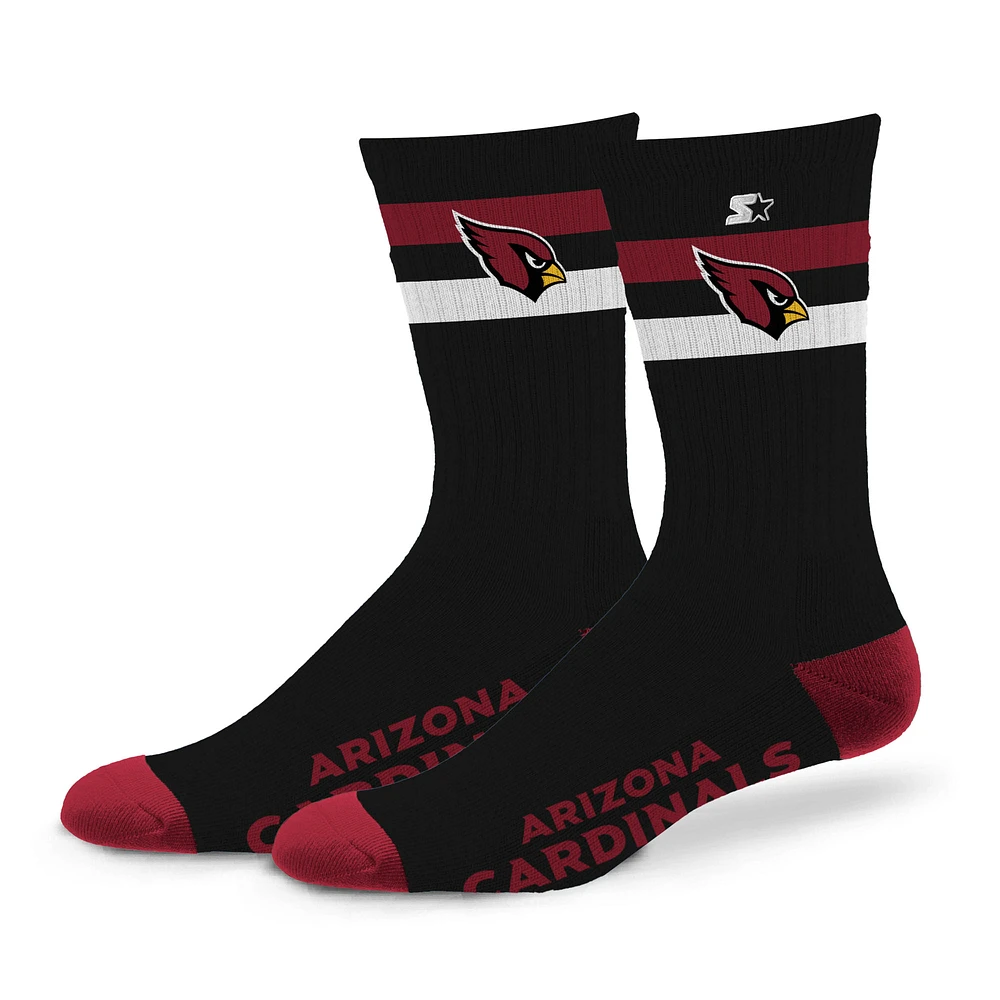 Unisex Starter Arizona Cardinals Team Color Two-Stripe Crew Socks