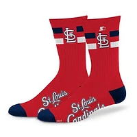 Unisex Starter St. Louis Cardinals Team Color Two-Stripe Crew Socks